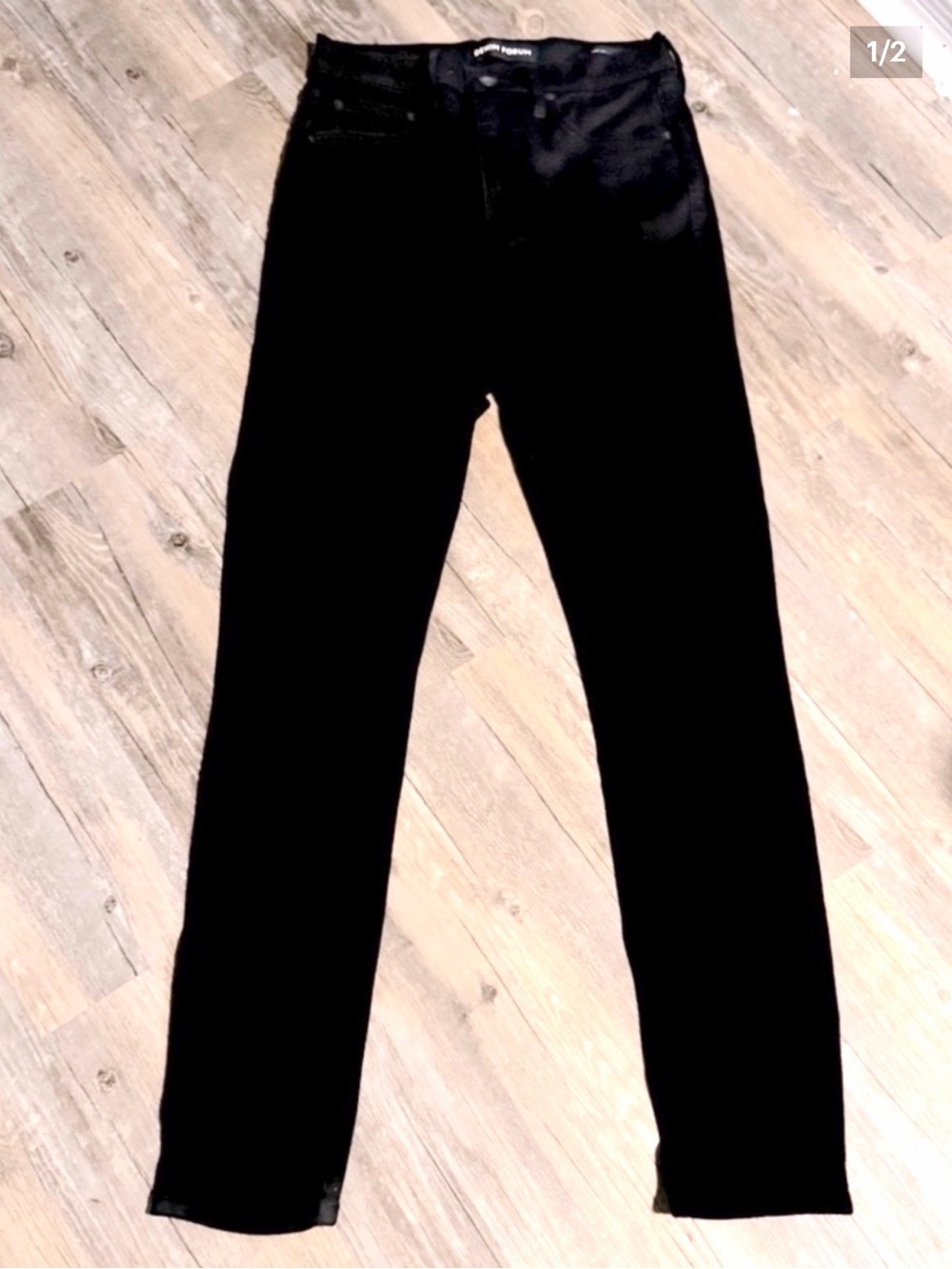 Denim Forum The Lola High Rise Skinny Black Jeans Size 28